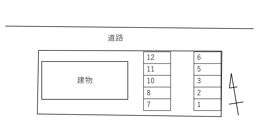 ドミール・メイジュの駐車配置図
