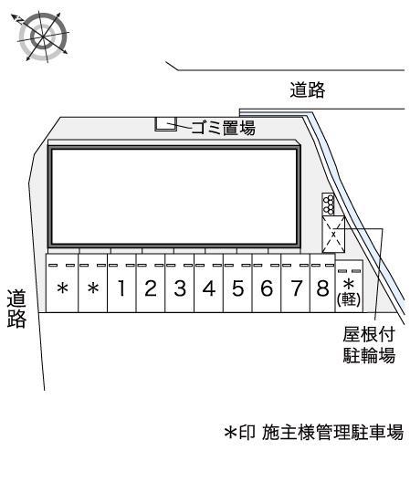シャムロック(43907)の駐車配置図