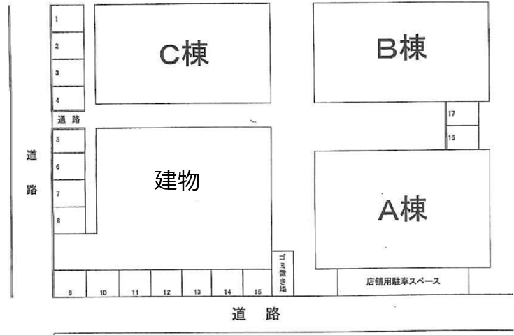 ルート舞松原Cの駐車配置図