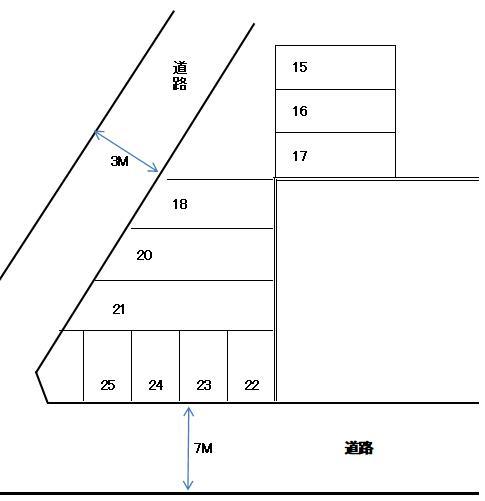 Ｋ・Ｔ駐車場の駐車配置図