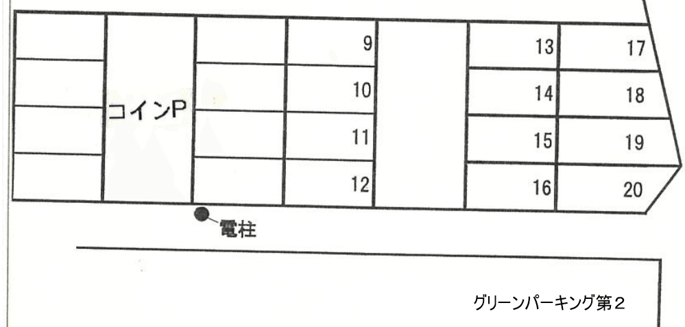 グリーンパーキング第２の駐車配置図