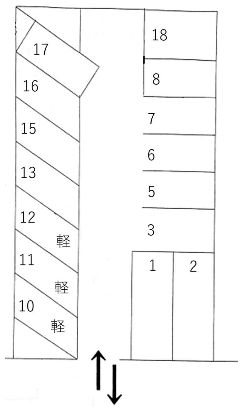 (63) 足立駐車場の駐車配置図