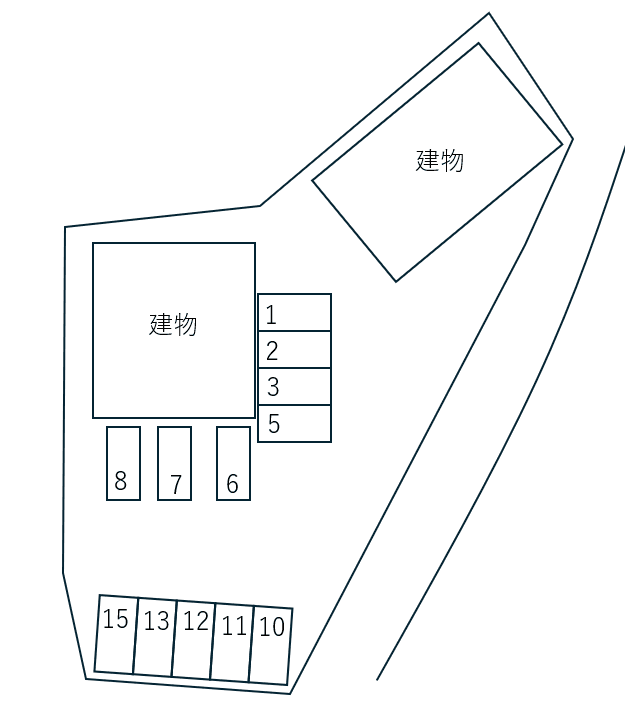スカイテラスＲの駐車配置図