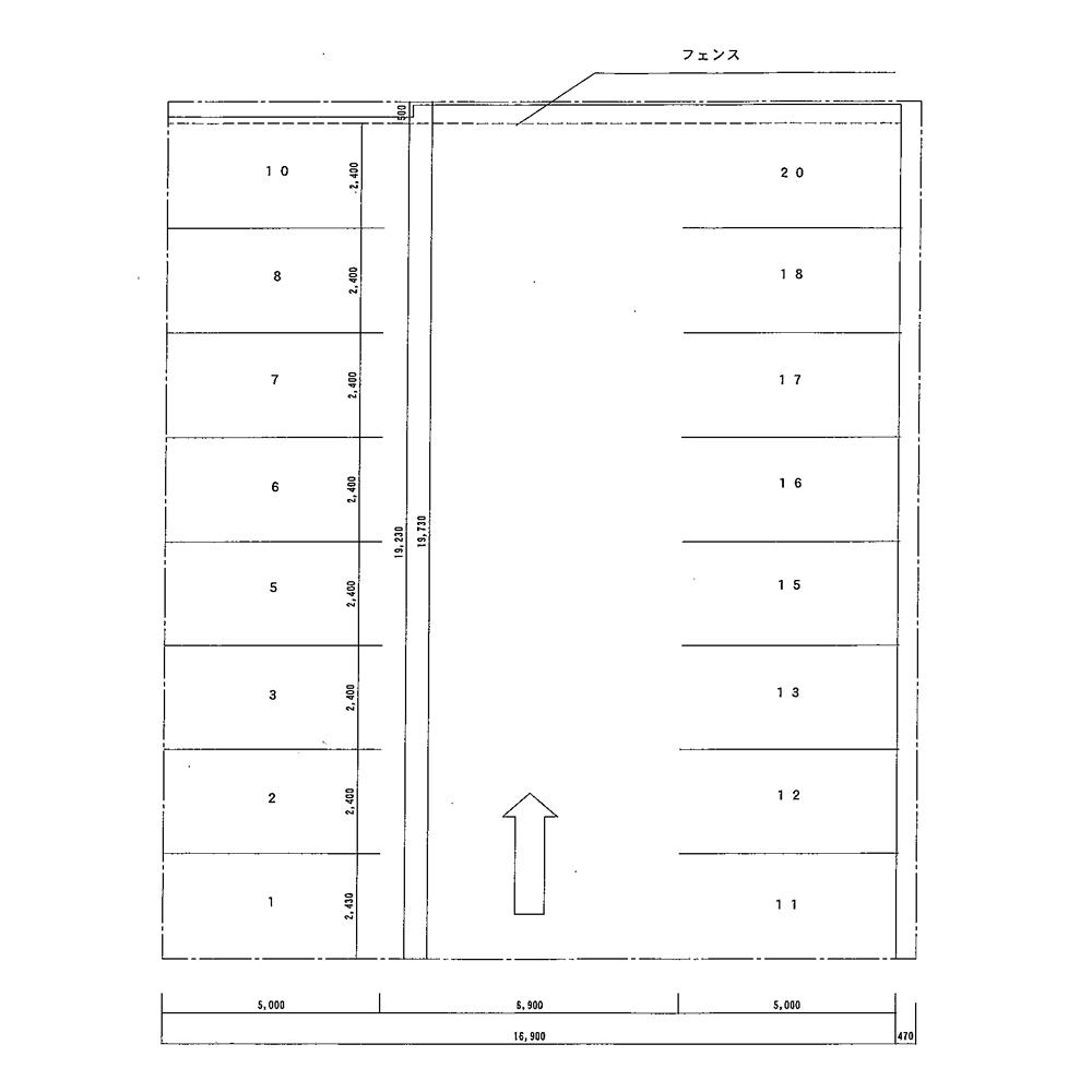 Amanciel Parkingの駐車配置図