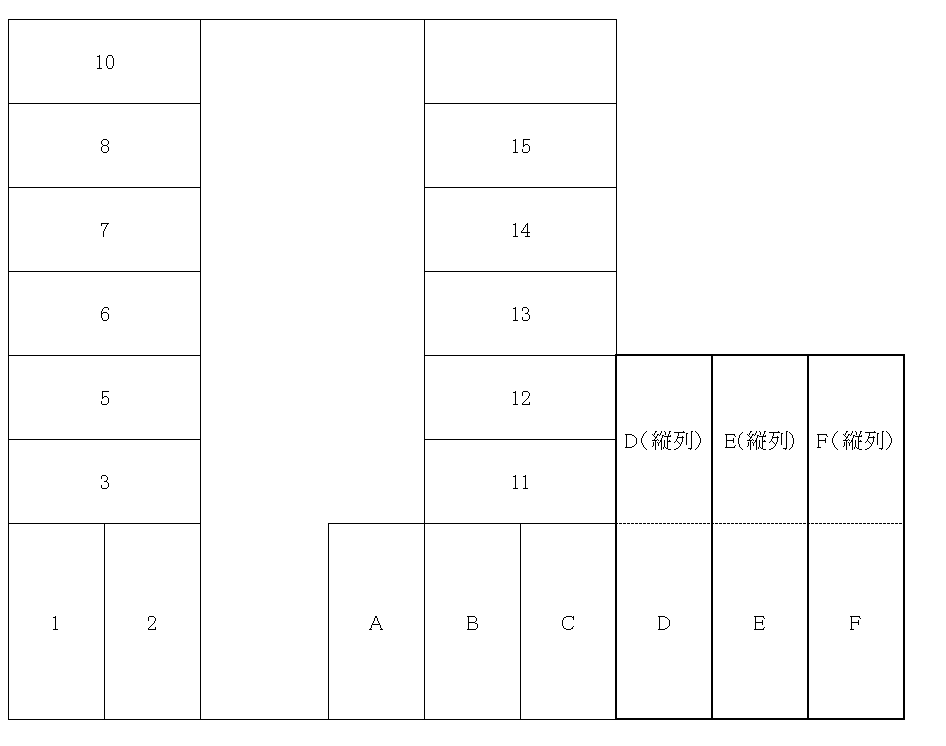 棚橋パーキング　Ⅰの駐車配置図