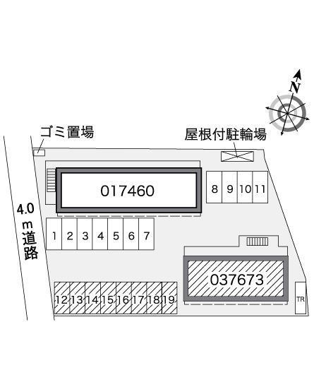 ウッドベル　Ⅱ(37673)の駐車配置図