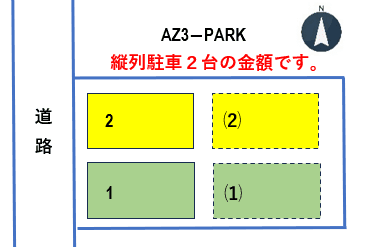 AZ3PARKの駐車配置図