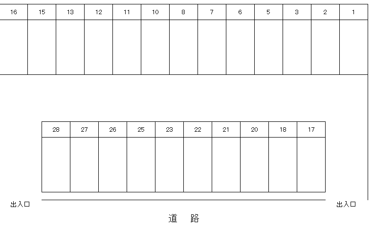 騎西第一パーキングの駐車配置図