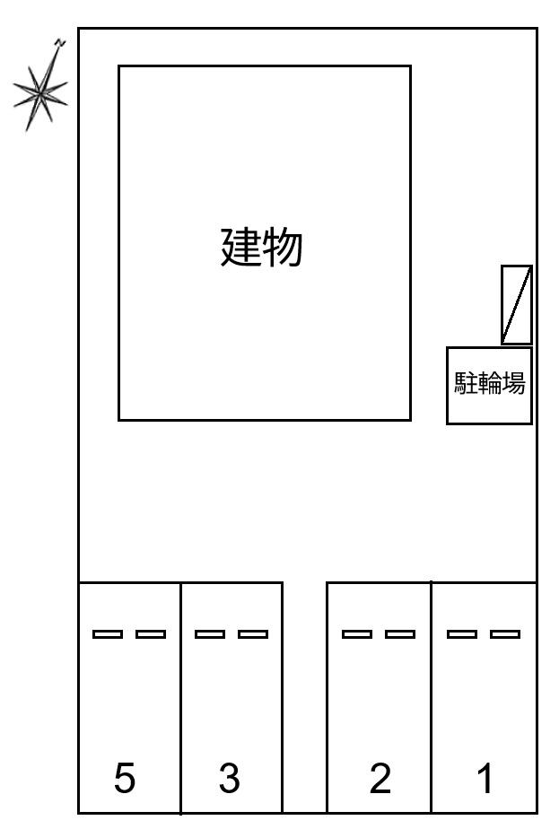 80013BROWN HOUSEの駐車配置図
