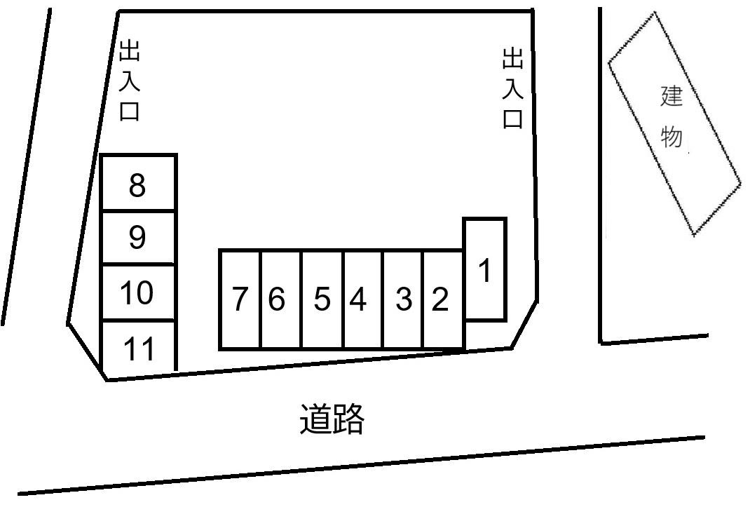 恩田町鈴木駐車場の駐車配置図