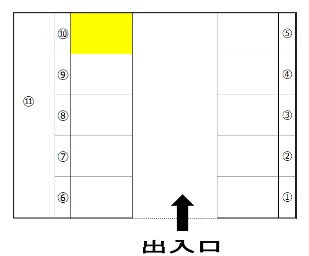 赤阪モータープールの駐車配置図