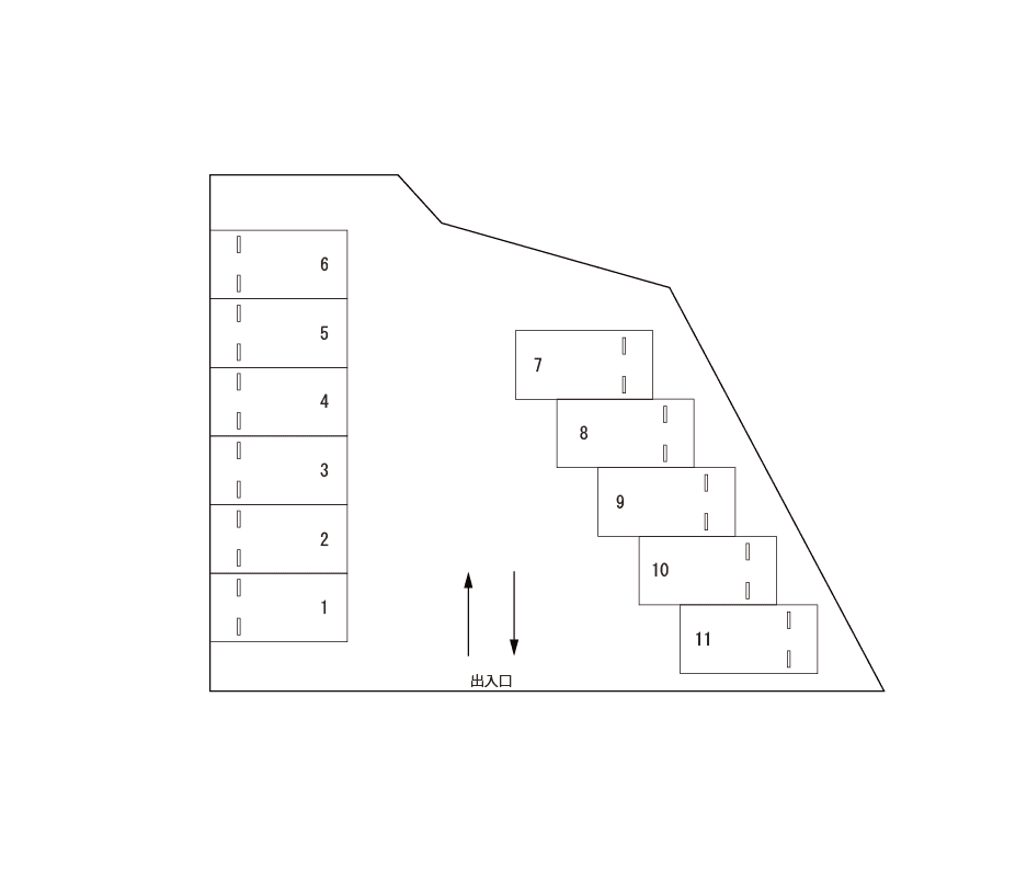 ザ・パーク郡山朝日第1の駐車配置図