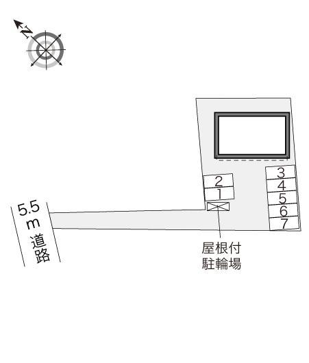 カリヤドＫ　Ｅ(29021)の駐車配置図