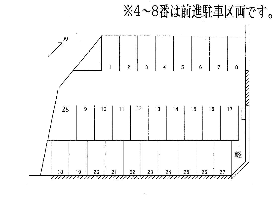 Ｉ・Ｓパーキングの駐車配置図