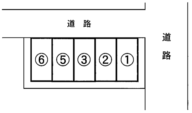 大崎駐車場の駐車配置図