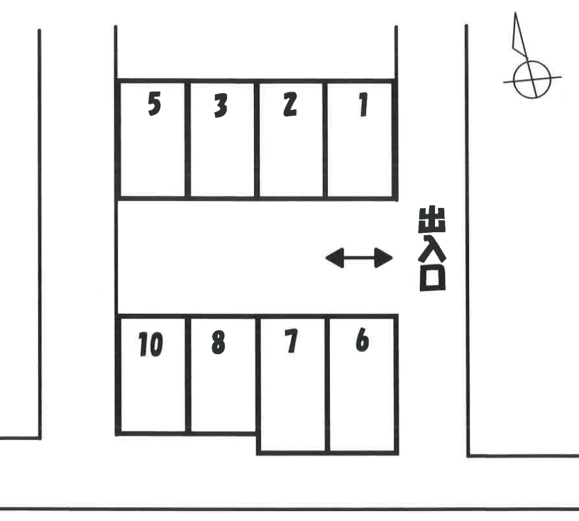 新坂駐車場の駐車配置図