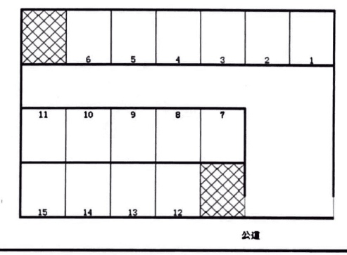 大府市横根町坊主山駐車場の駐車配置図