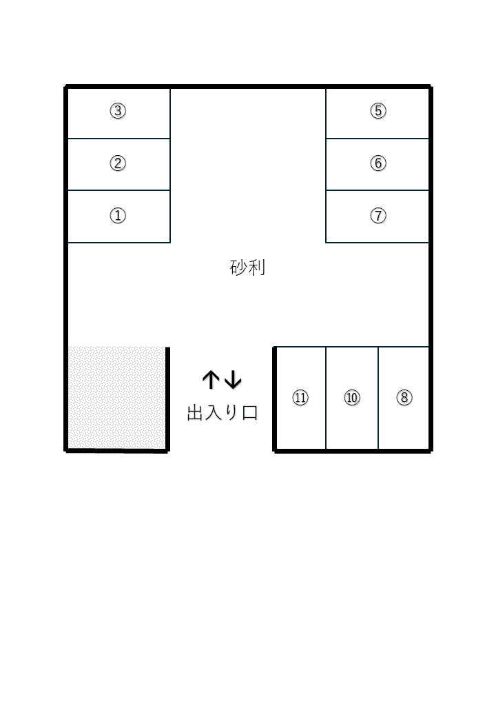 第2タカシパーキングの駐車配置図
