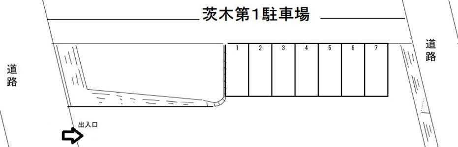 茨木第1駐車場の駐車配置図