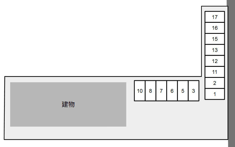 ハイトスコーポ別駐車場の駐車配置図