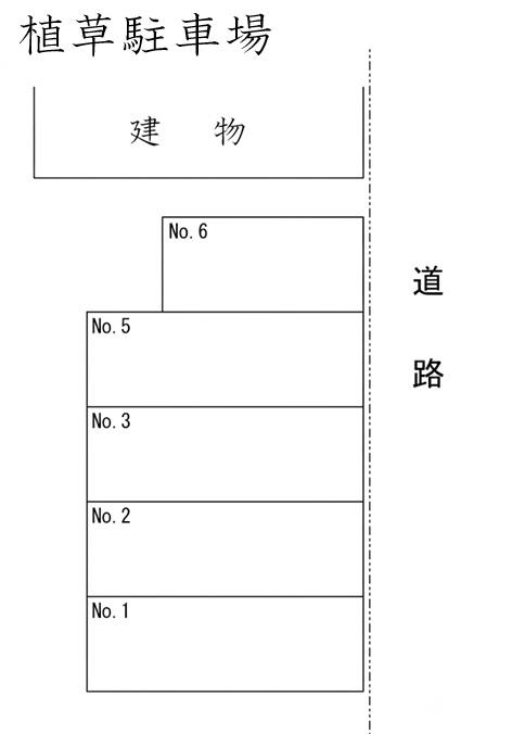 植草駐車場の駐車配置図