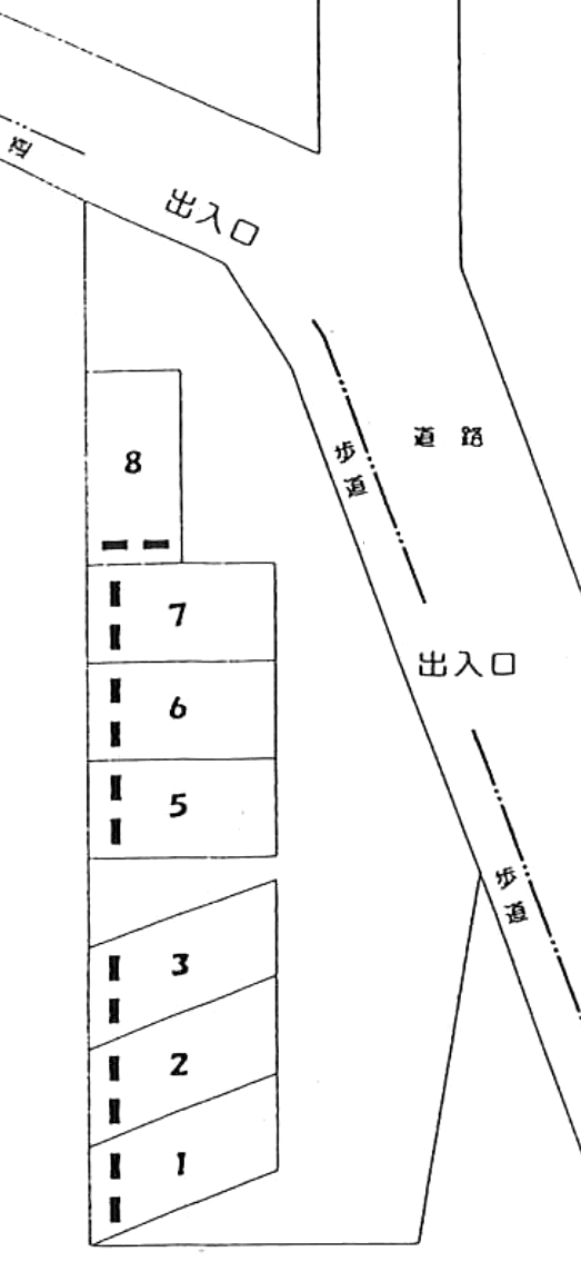 木下宮戸Ｐの駐車配置図