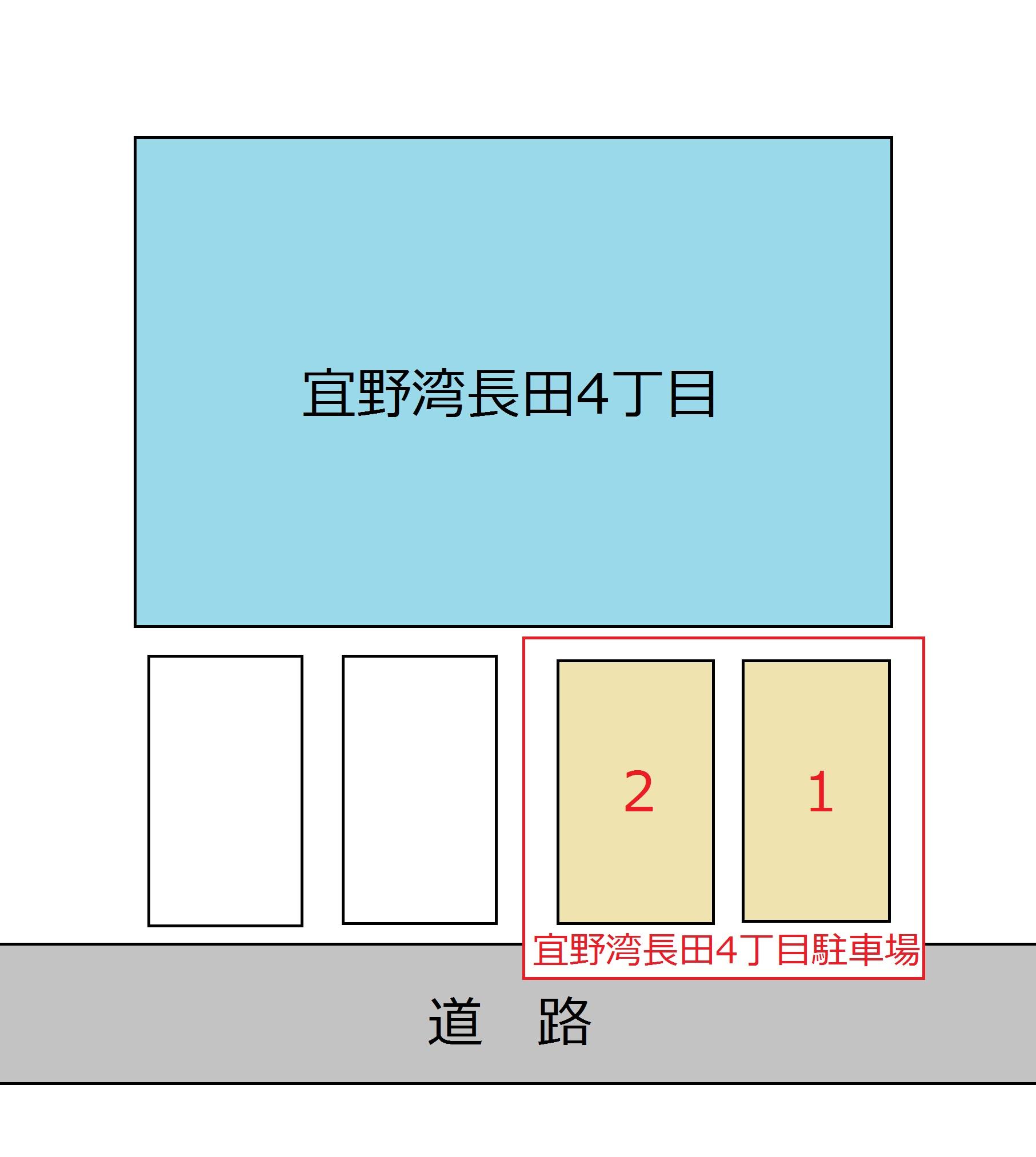 長田四丁目契約駐車場の駐車配置図