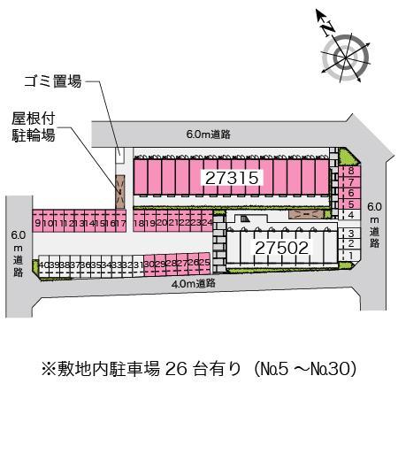 青葉(27315)の駐車配置図