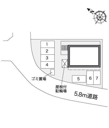 コスモ川合(38079)の駐車配置図