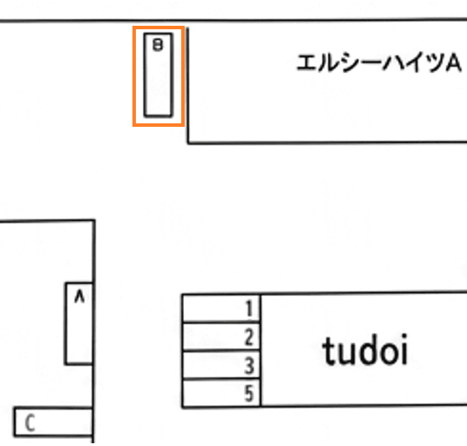 柳島Ｂの駐車配置図