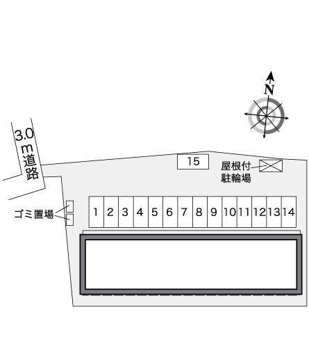 ＢｌｕｅＲｏｓｅ三島(25800)の駐車配置図