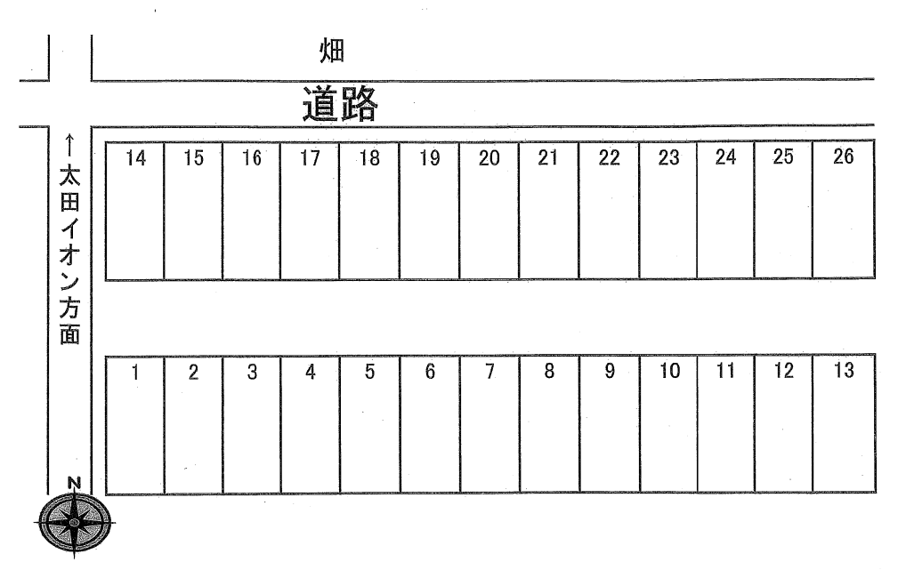 三光パークNo.23の駐車配置図