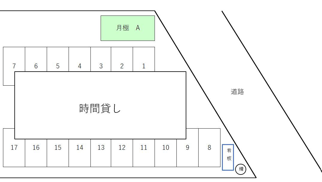新森6丁目駐車場の駐車配置図