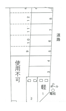 つくもＵパーキングの駐車配置図