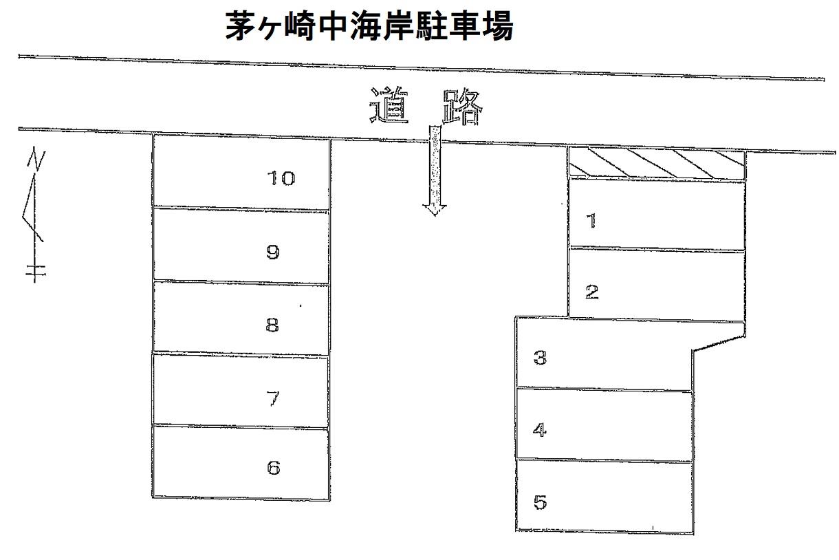 茅ヶ崎中海岸駐車場の駐車配置図
