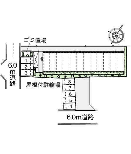 アルデンテ　緑ヶ丘(42519)の駐車配置図