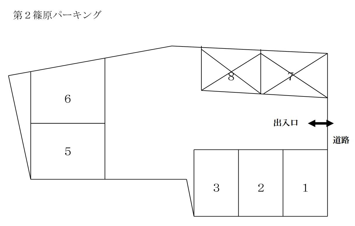 第２篠原パーキングの駐車配置図