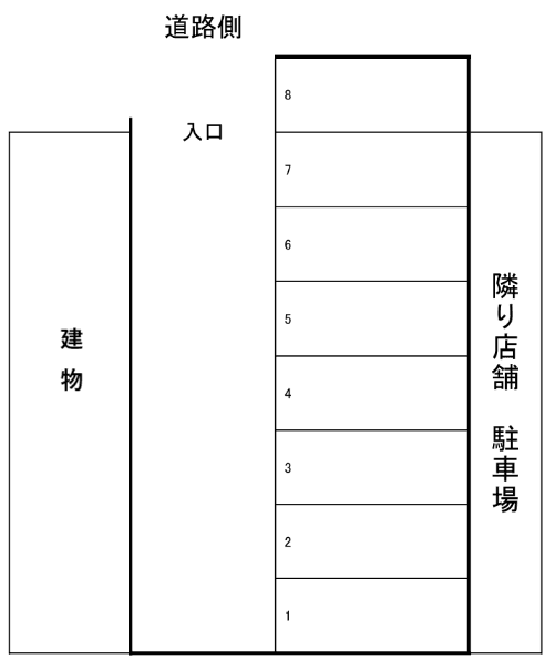 いづみや駐車場の駐車配置図