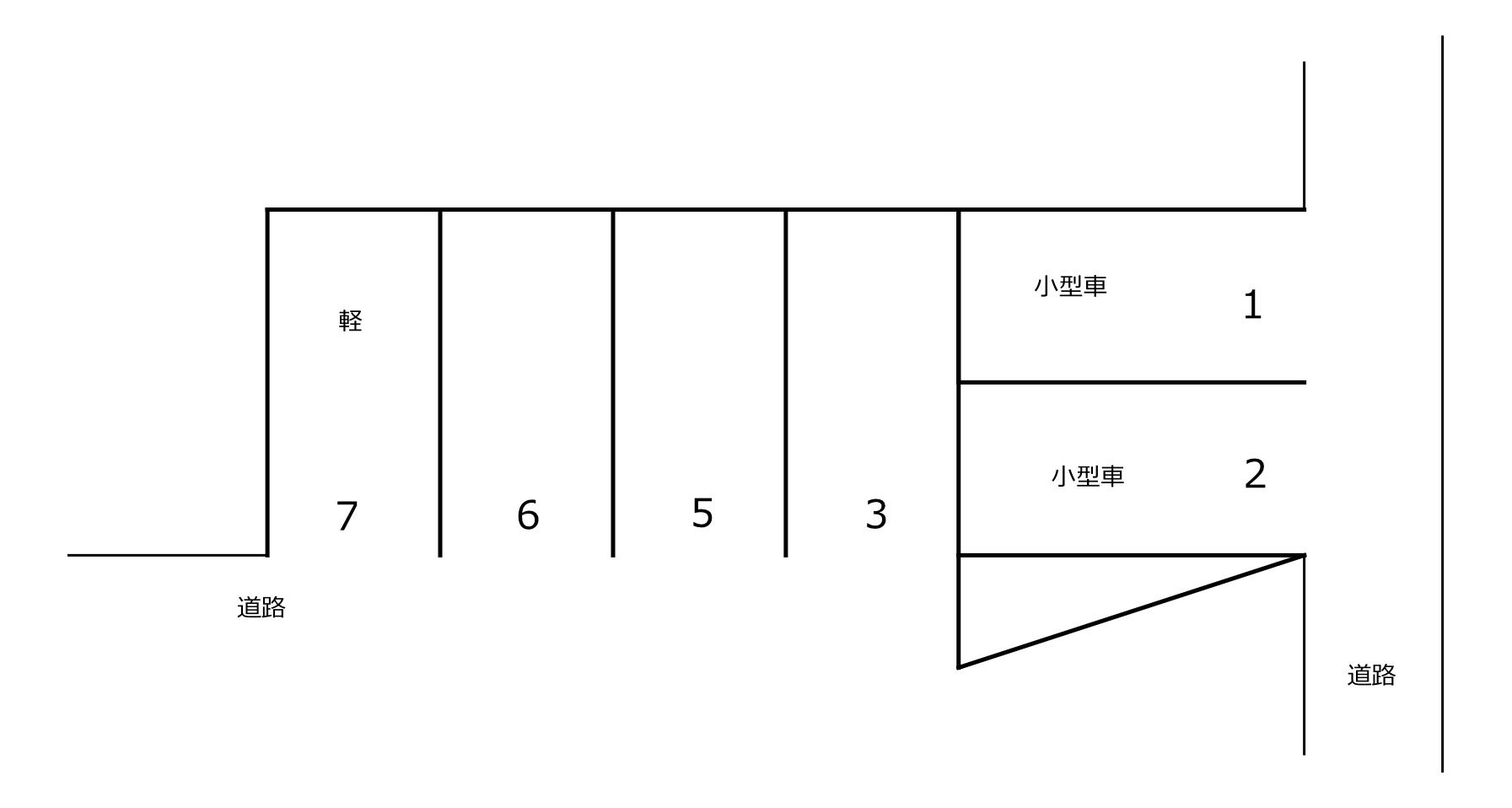010露橋駐車場の駐車配置図