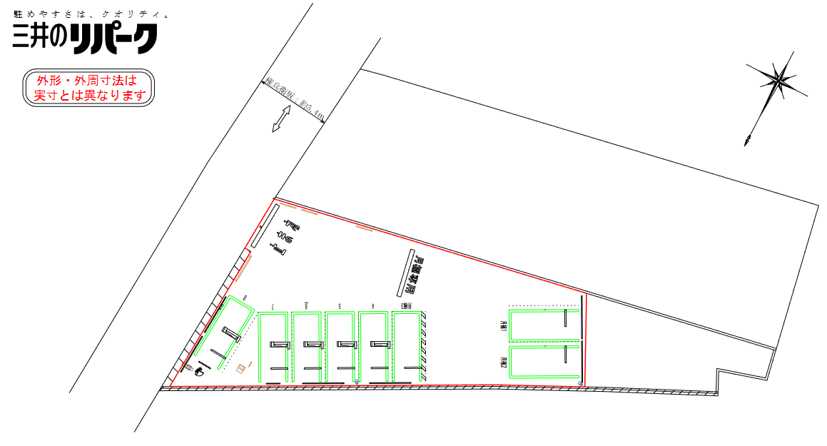 横浜白幡西町の駐車配置図