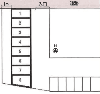 城西岡崎パーキングの駐車配置図