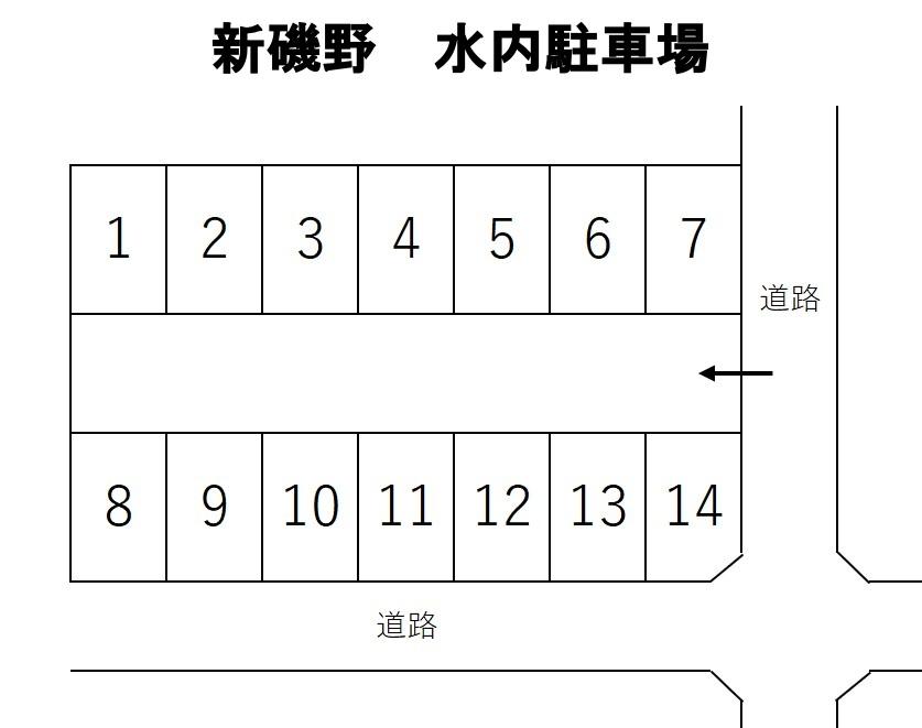 新磯野　水内駐車場の駐車配置図