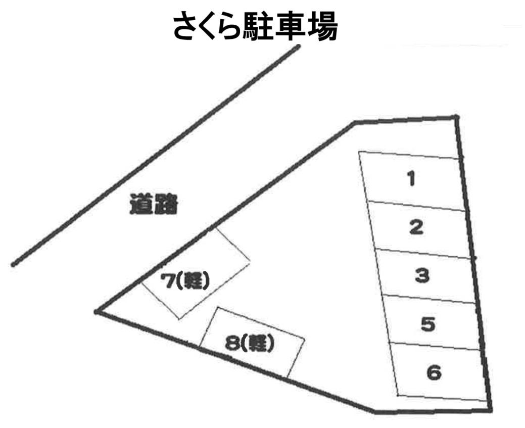 さくら駐車場の駐車配置図