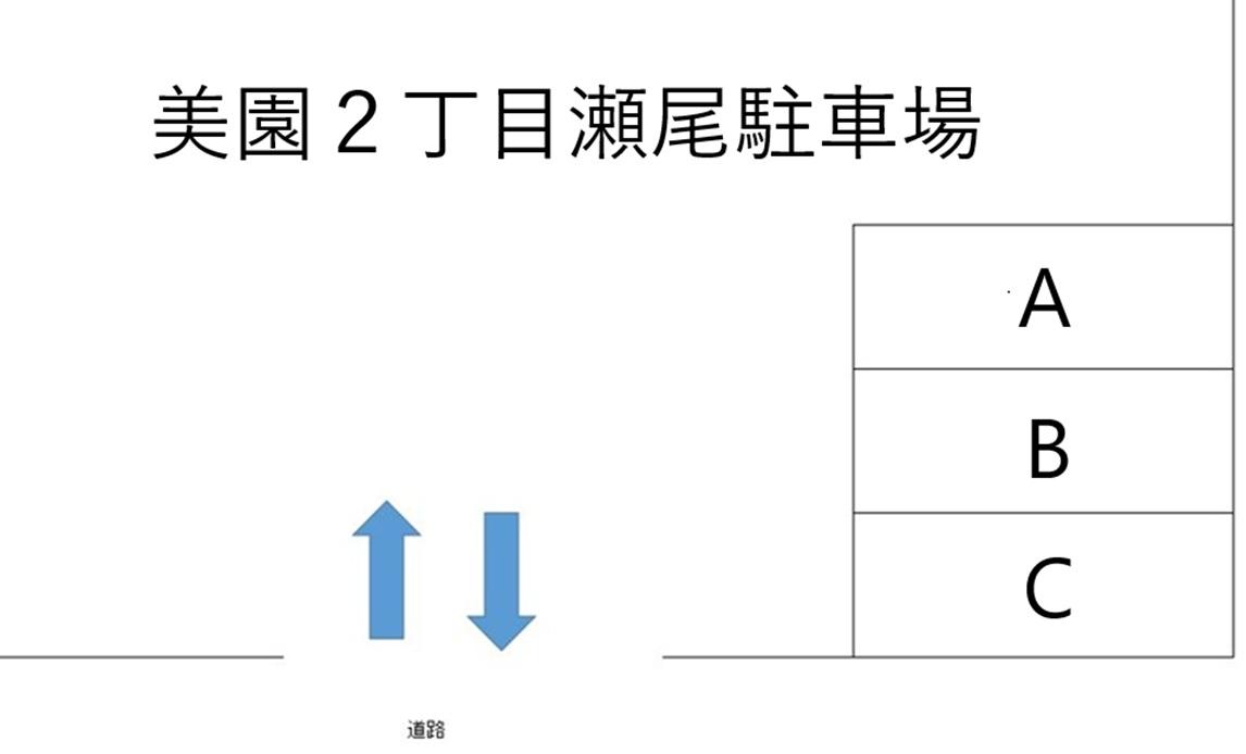 美園２丁目瀬尾駐車場の駐車配置図