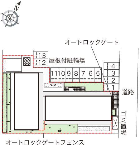 パークふじみ野(46380)　敷地外駐車場の駐車配置図