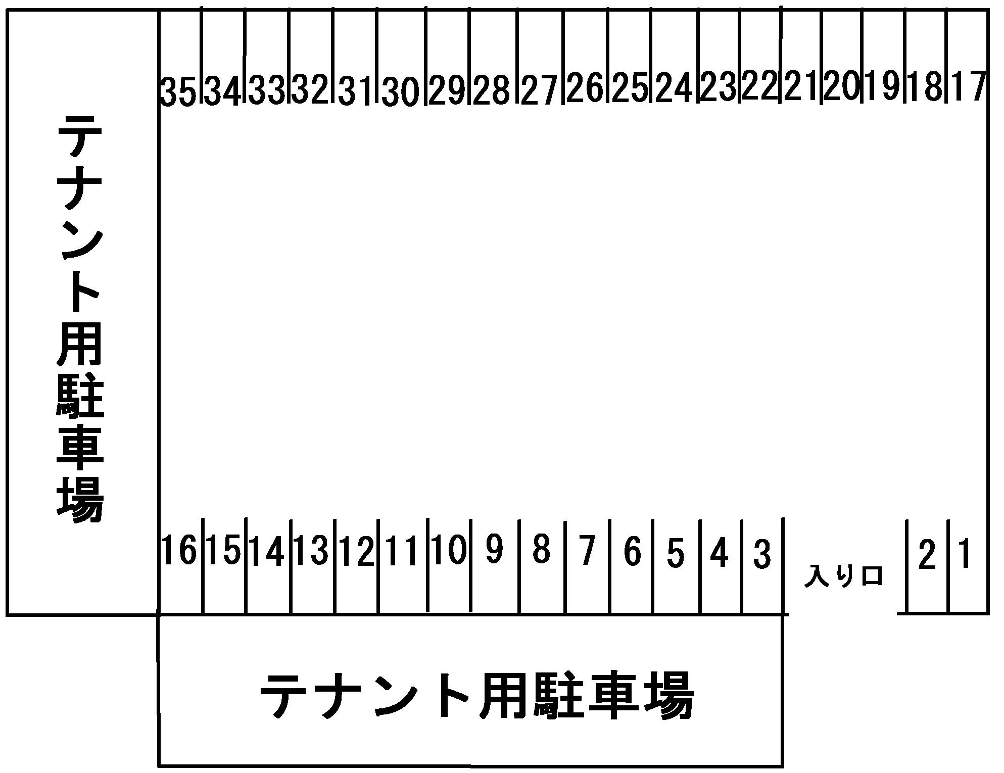 ヤマロク駐車場の駐車配置図