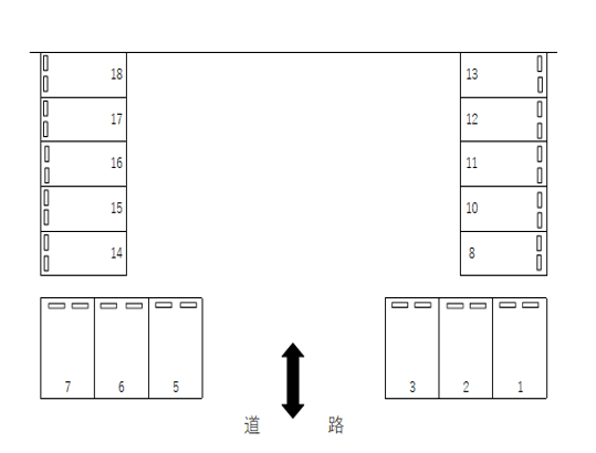 おゆみ野有吉パーキングの駐車配置図
