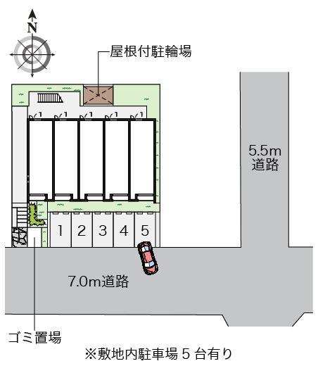 クレイノサイドサラウンド(58125)の駐車配置図