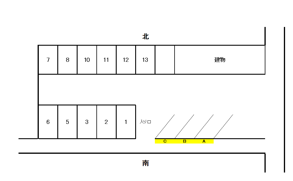 てまり西崎駐車場の駐車配置図