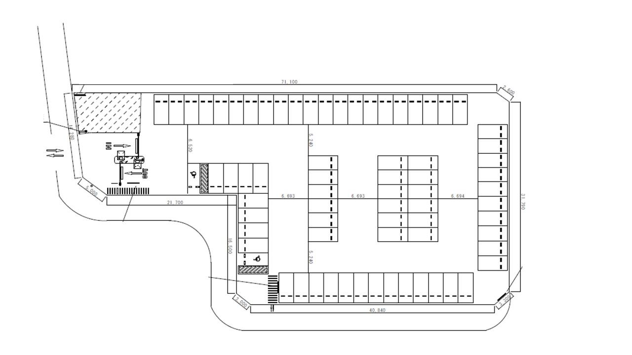 久留米市花畑1丁目第3の駐車配置図